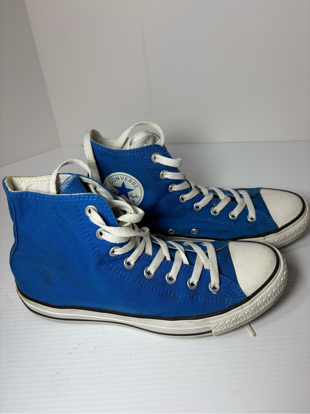 Converse Kids Blue High-Top Sneakers with White Accents